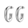 Fashion Solid Color Stainless Steel Plating Earrings 1 Pair