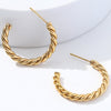 Fashion Solid Color Stainless Steel Plating Earrings 1 Pair