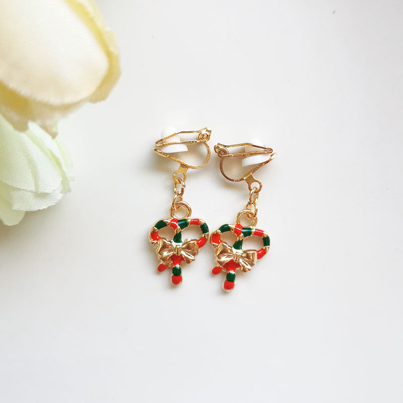 Fashion Bell Elk Alloy Christmas Girl's Ear Clips 1 Pair