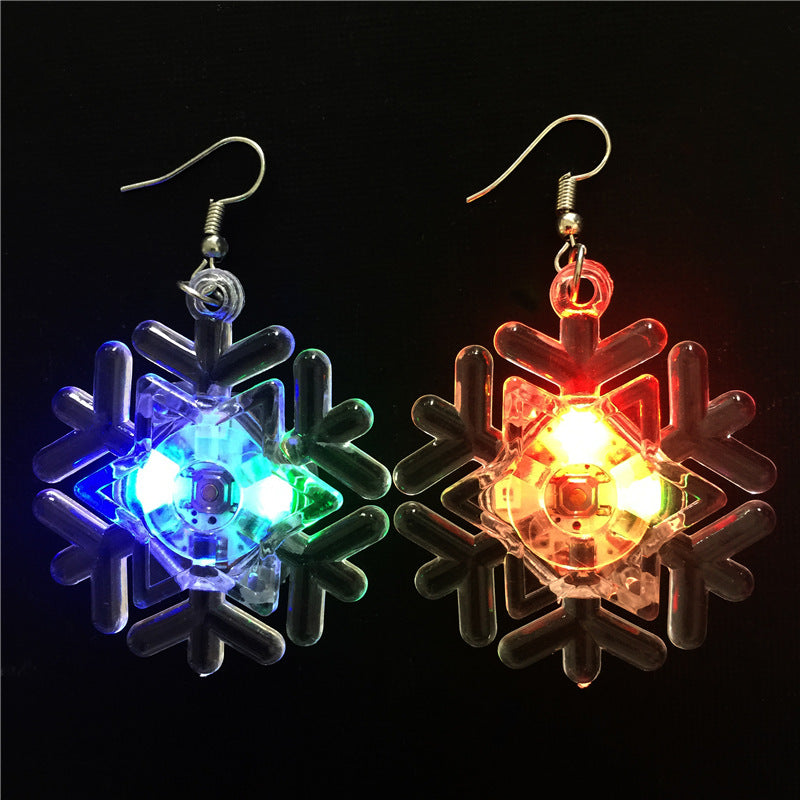 Fashion Snowflake Alloy Plastic Christmas Women's Drop Earrings 1 Pair