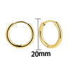 1 Pair Classic Style Solid Color Plating Stainless Steel Gold Plated Silver Plated Hoop Earrings