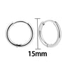 1 Pair Simple Style Solid Color Plating Stainless Steel Hoop Earrings