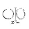 1 Pair Simple Style Solid Color Plating Stainless Steel Hoop Earrings