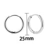 1 Pair Simple Style Solid Color Plating Stainless Steel Hoop Earrings