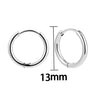 1 Pair Simple Style Solid Color Plating Stainless Steel Hoop Earrings