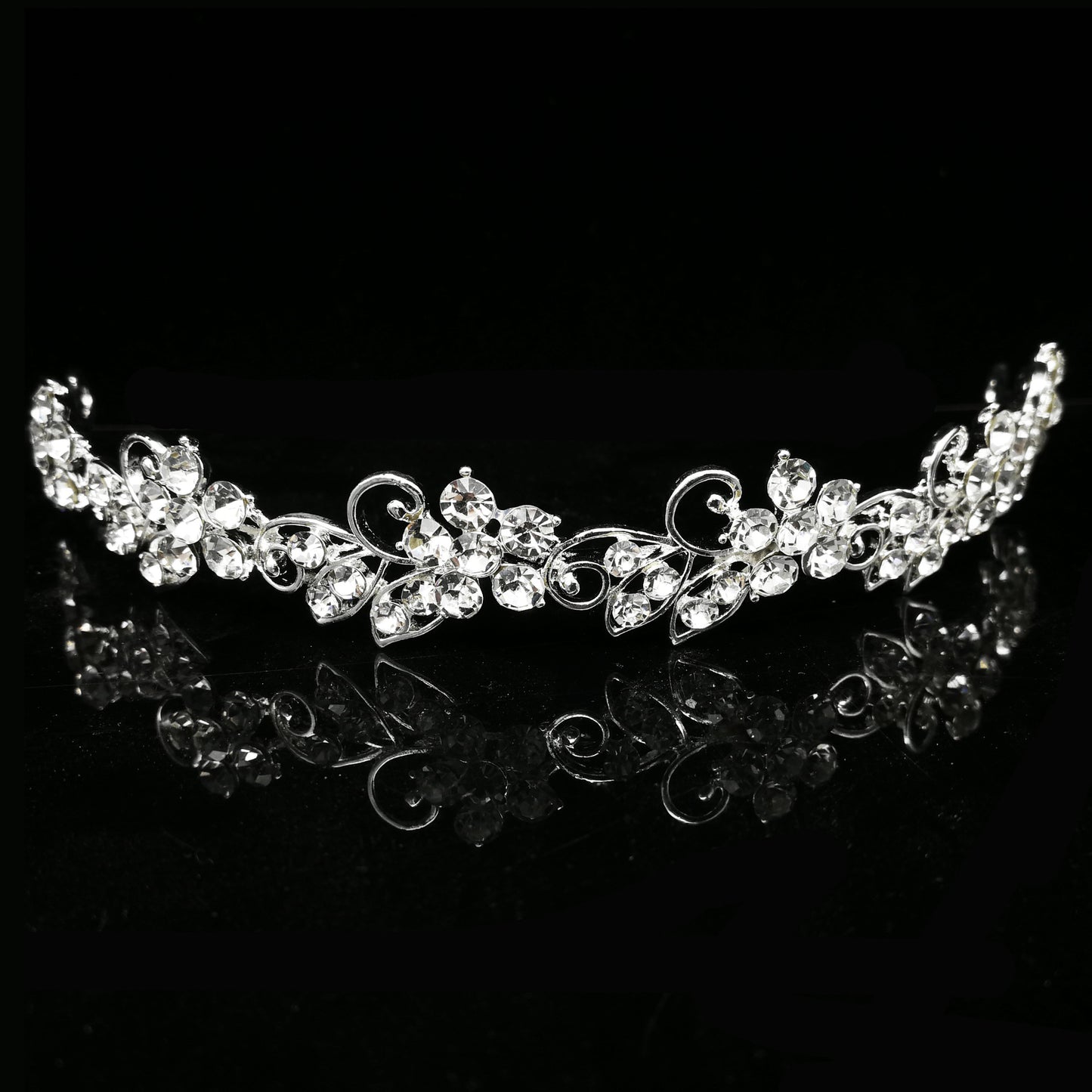 Simple Style Flower Imitation Pearl Alloy Rhinestone Hair Band 1 Piece