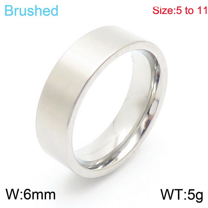 Simple Style Solid Color Stainless Steel Plating Rings 1 Piece