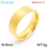 Simple Style Solid Color Stainless Steel Plating Rings 1 Piece