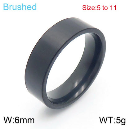 Simple Style Solid Color Stainless Steel Plating Rings 1 Piece