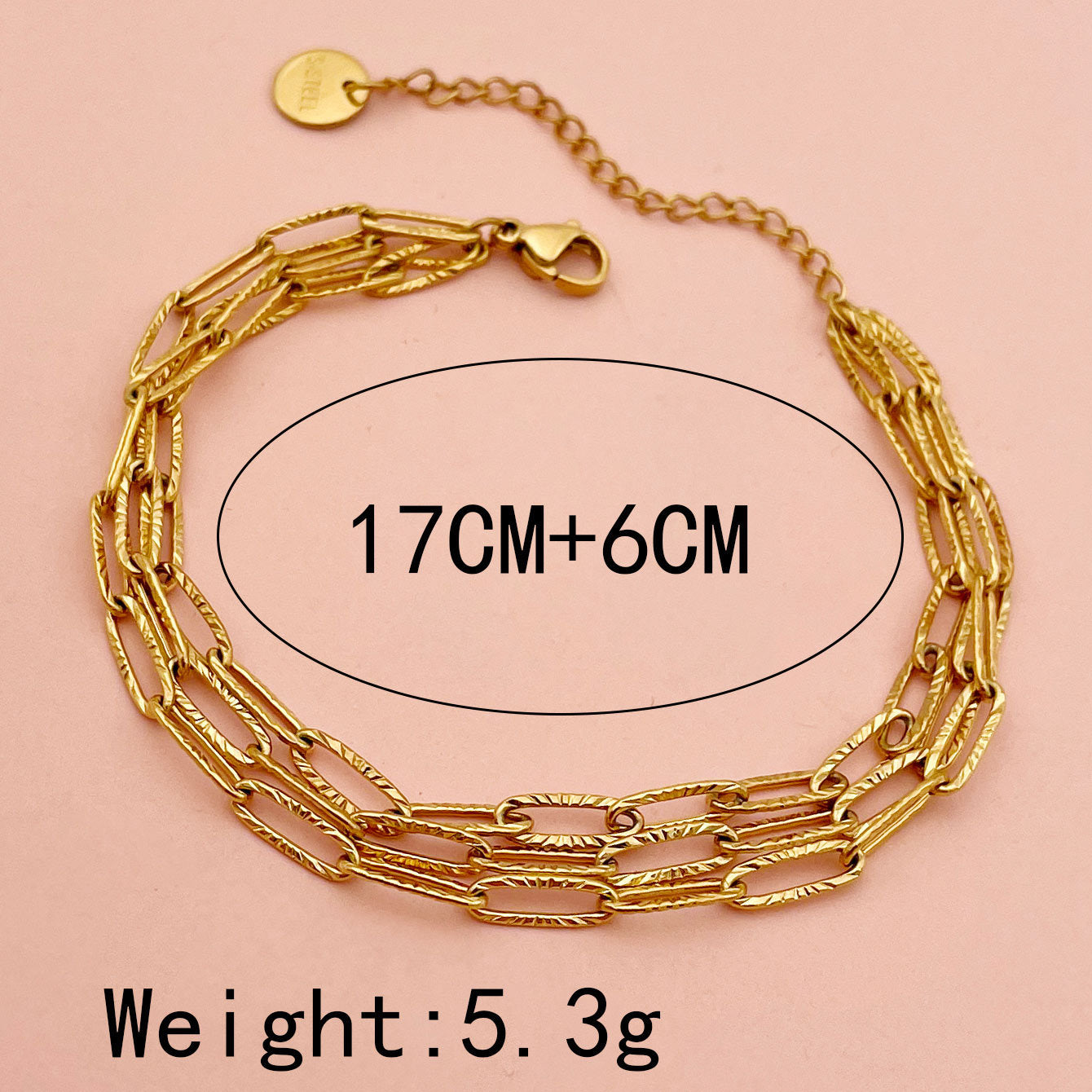 Ins Style Geometric Stainless Steel Plating Bracelets 1 Piece