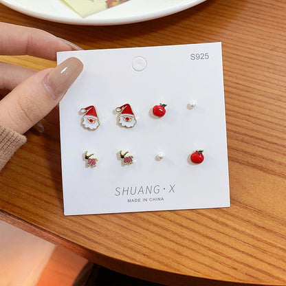 Fashion Santa Claus Alloy Plating Christmas Women's Ear Studs