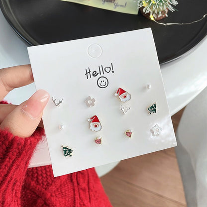 Fashion Santa Claus Alloy Plating Christmas Women's Ear Studs