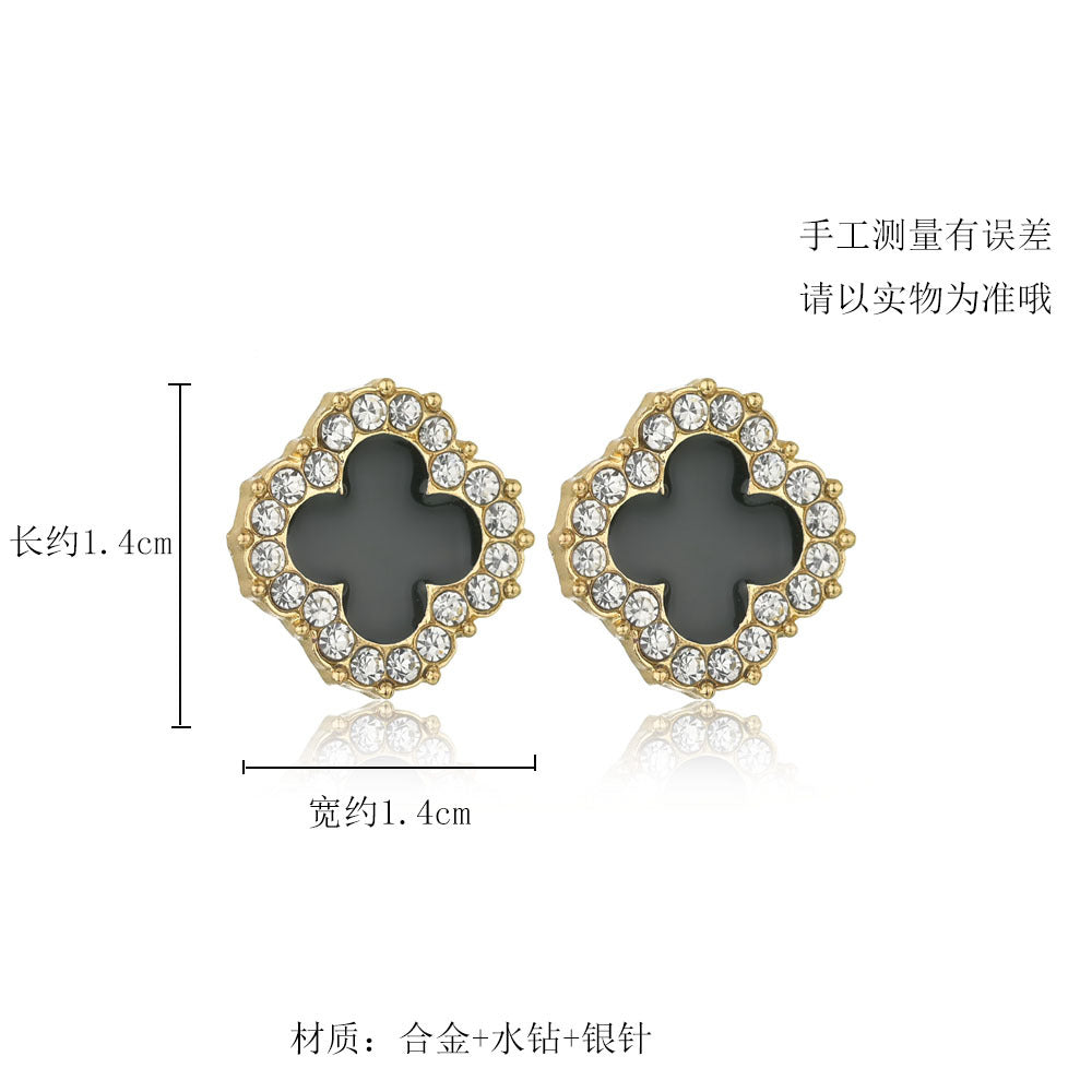 Simple Style Flower Rhinestone No Inlaid Earrings Ear Studs