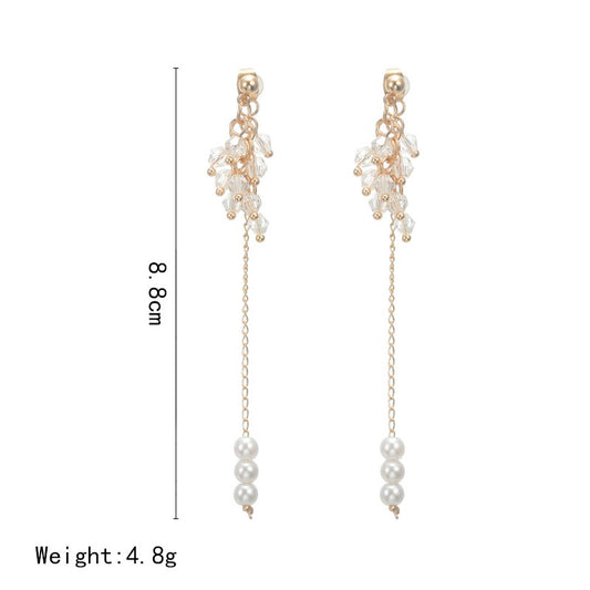 Fashion Geometric Arylic Alloy Tassel Women's Ear Studs 1 Pair