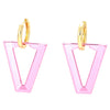 Fashion Solid Color Copper Plating Drop Earrings 1 Pair