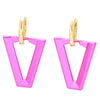 Fashion Solid Color Copper Plating Drop Earrings 1 Pair