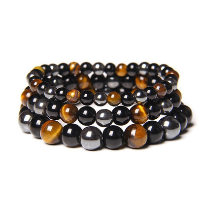 Fashion Gradient Color Natural Stone Agate Beaded Bracelets