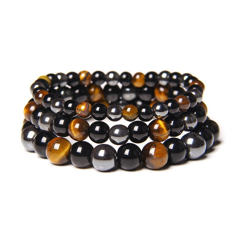 Fashion Gradient Color Natural Stone Agate Beaded Bracelets