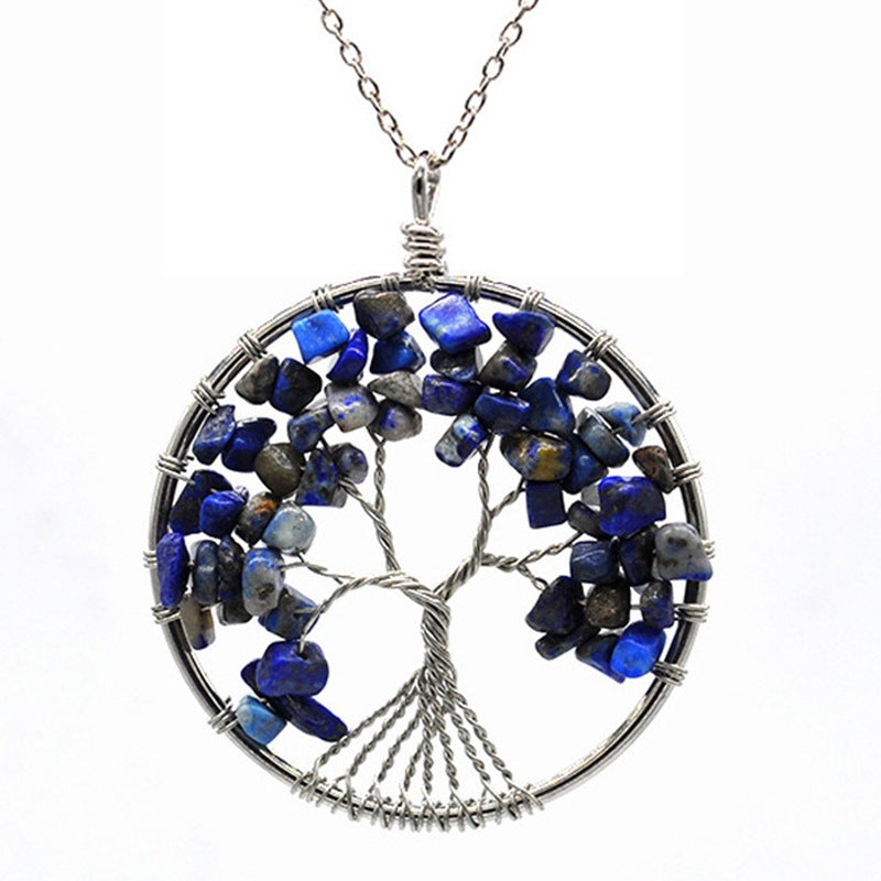 Fashion Tree Natural Stone Plating Pendant Necklace 1 Piece