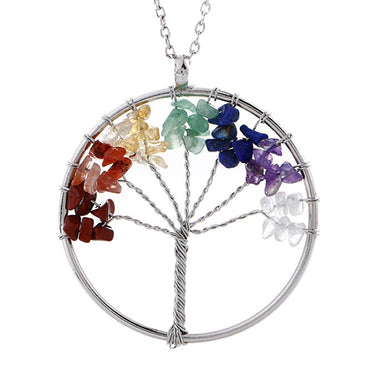 Fashion Tree Natural Stone Plating Pendant Necklace 1 Piece