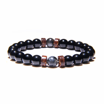 Simple Style Geometric Natural Stone Beaded Bracelets 1 Piece