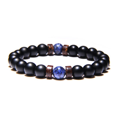 Simple Style Geometric Natural Stone Beaded Bracelets 1 Piece