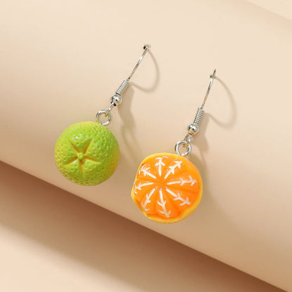 1 Pair Fashion Beer Leaves Orange Plating Alloy Drop Earrings