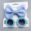 Cute Solid Color Bow Knot Plastic Cloth Handmade Hair Clip 1 Piece