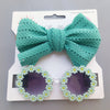 Cute Solid Color Bow Knot Plastic Cloth Handmade Hair Clip 1 Piece