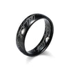 Fashion Letter Tungsten Steel Polishing Rings 1 Piece