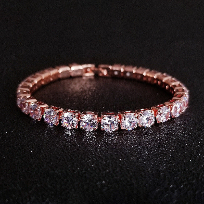 Fashion Geometric Copper Plating Zircon Bracelets 1 Piece