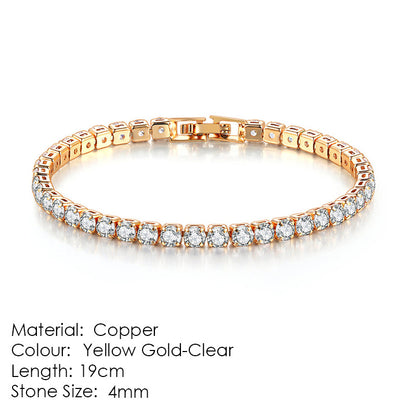 Fashion Geometric Copper Plating Zircon Bracelets 1 Piece