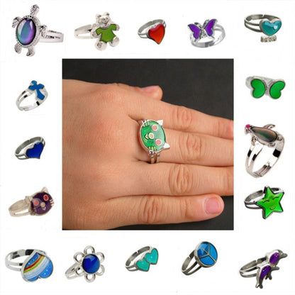 Exaggerated Four Leaf Clover Butterfly Metal Plating Zircon Unisex Open Ring 1 Piece