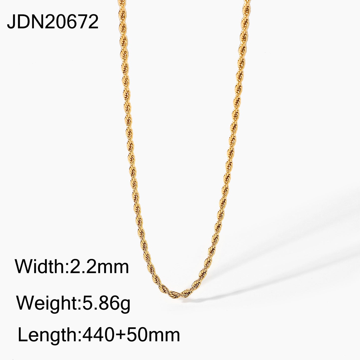 Fashion Solid Color Stainless Steel Titanium Steel Plating Necklace 1 Piece