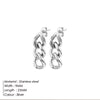 Fashion Solid Color Stainless Steel Drop Earrings 1 Pair