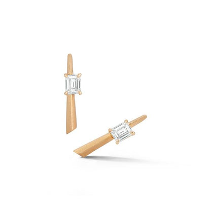 Fashion Solid Color Copper Gold Plated Inlay Zircon Ear Studs 1 Pair