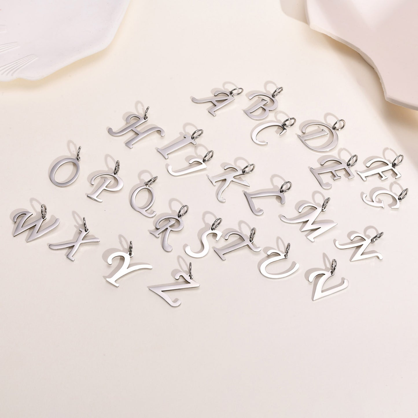 Simple Style Letter Stainless Steel Plating Charms