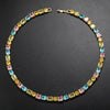 Glam Geometric Copper Gold Plated Zircon Women's Bracelets Necklace