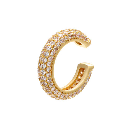 1 Piece Fashion C Shape Plating Copper Zircon Ear Clips