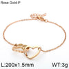 New Creative Peach Heart Cute Cat Paw Print Stainless Steel Bracelet Wholesale