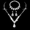 Simple Style Solid Color Rhinestone Inlay Zircon Jewelry Set