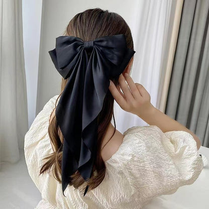 Korean New Bow Hair Accessories Solid Color Bows Hairpins Wholesale