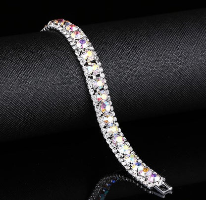 Simple Style Geometric Metal Plating Inlay Rhinestones Women's Bracelets 1 Piece