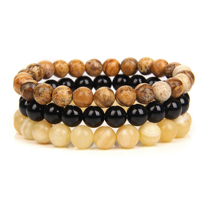 Fashion Marble Crystal Beaded Bracelets