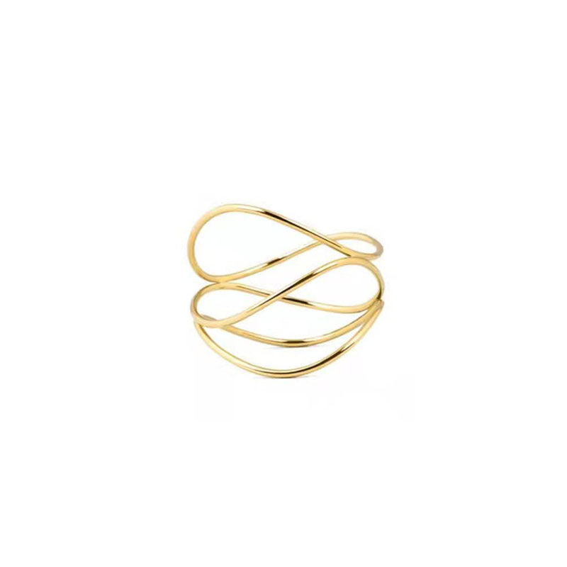 Simple Style Geometric Titanium Steel Rings 1 Piece