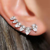 Fashion Water Droplets Copper Inlay Zircon Ear Studs 1 Pair