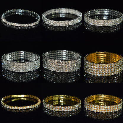 Luxurious Circle Alloy Plating Rhinestones Bracelets