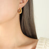 1 Pair Simple Style C Shape Gold Plated Titanium Steel Gold Plated Ear Studs