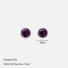 Simple Style Round Stainless Steel Plating Rhinestones Ear Studs 1 Pair