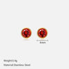 Simple Style Round Stainless Steel Plating Rhinestones Ear Studs 1 Pair